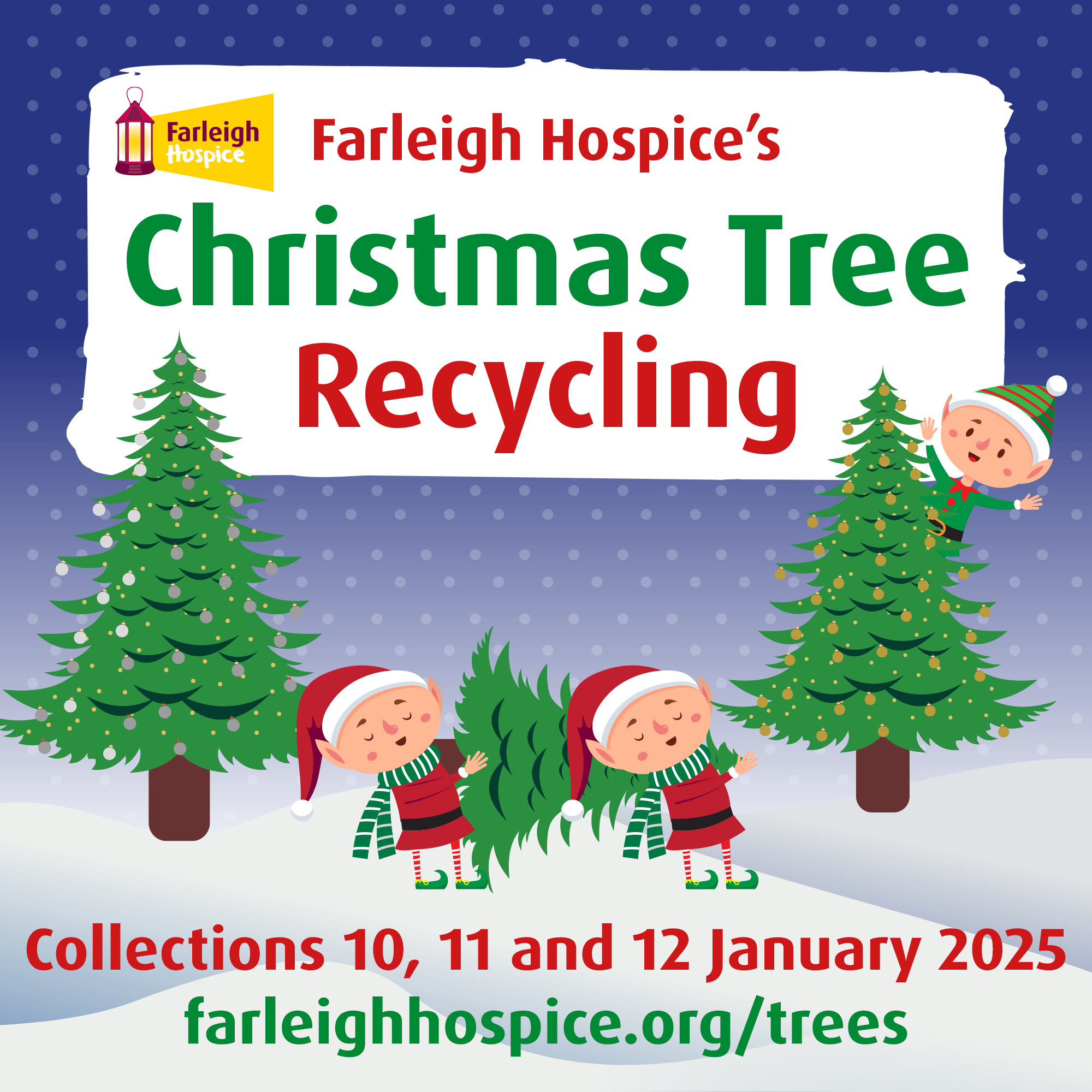 Our annual Christmas Tree Recycling... - Farleigh Hospice | Facebook