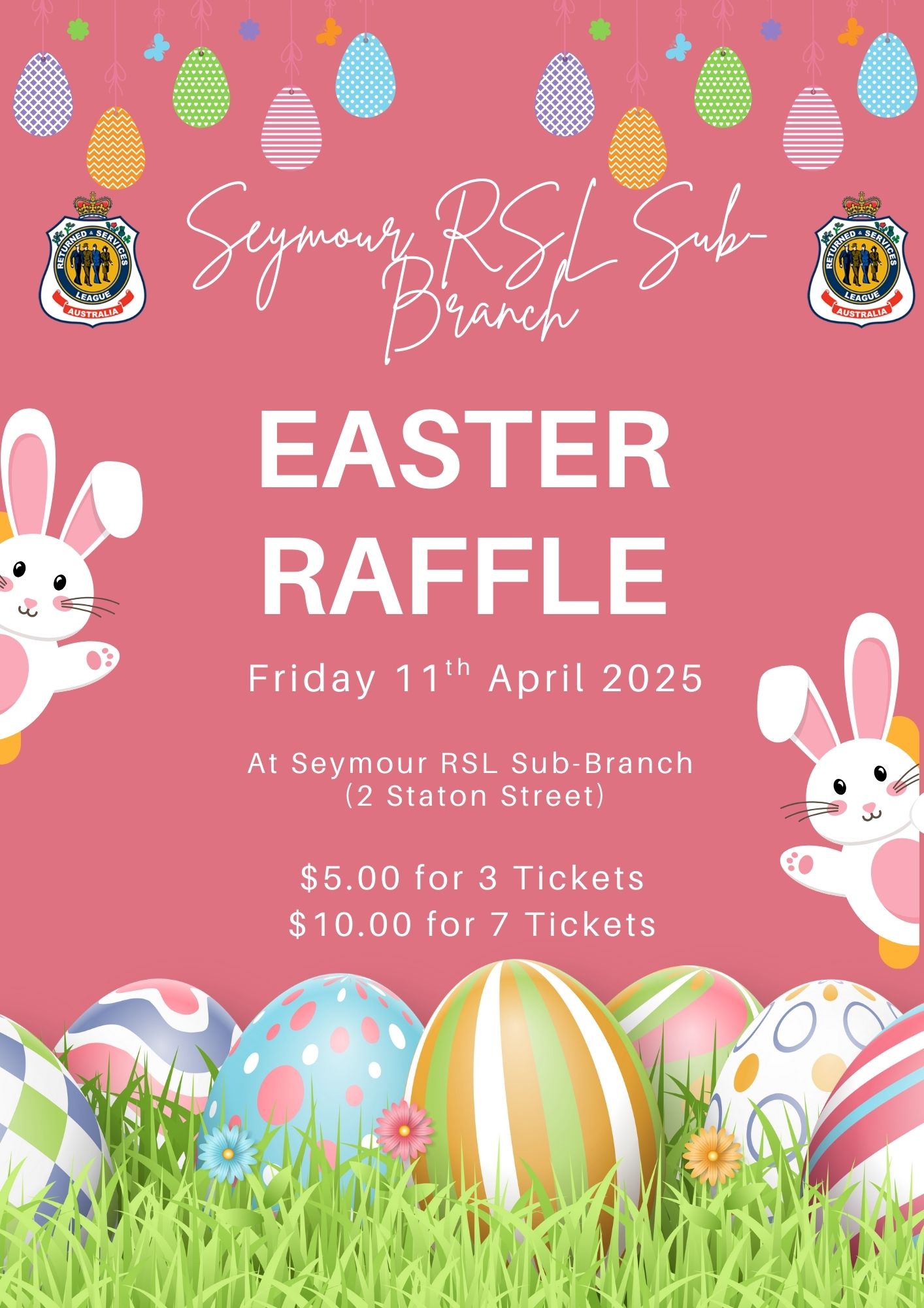 Seymour - *****REMINDER******* 🌸 Easter Raffle – Friday 11th April 🌸 ...