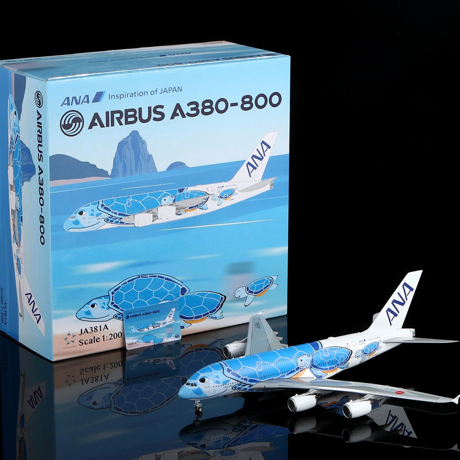 ✈️ SQ 1/200 全日空A380 海龜系列全日空最具代表性的彩繪機系列一次