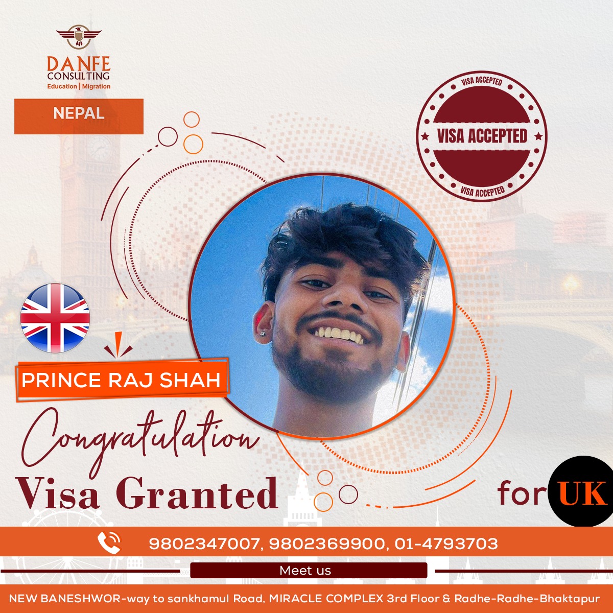 Danfe - 🎉 Huge Congratulations to Mr. PRINCE RAJ SHAH 🎉🇬🇧 ️ We are ...