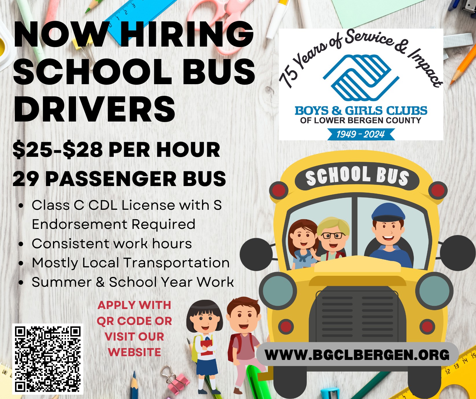 Boys - We are hiring school bus drivers for our before school, after ...