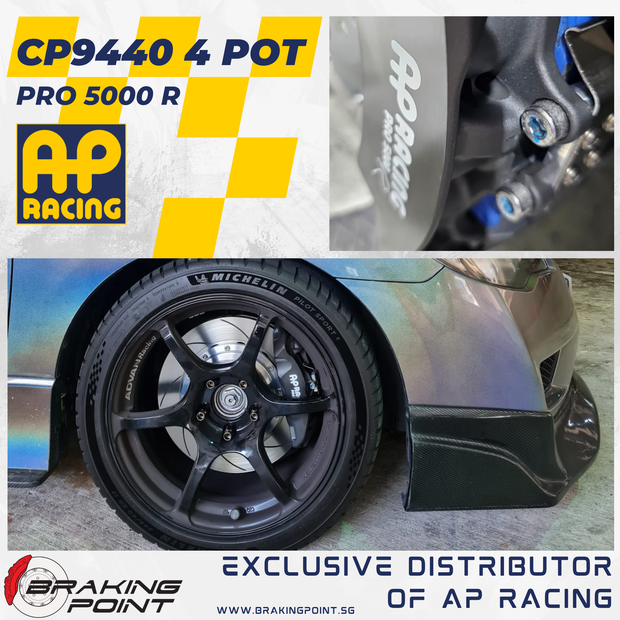 Honda Civic FD2R rocking our AP... - Braking Point Singapore
