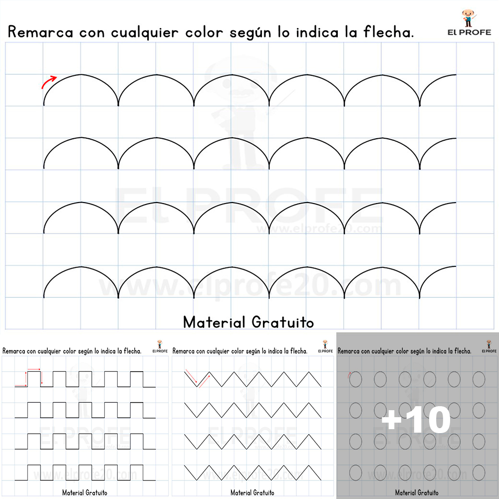 El - Fichas de trazos para preescolar y primer grado. ⭕️Documento para ...