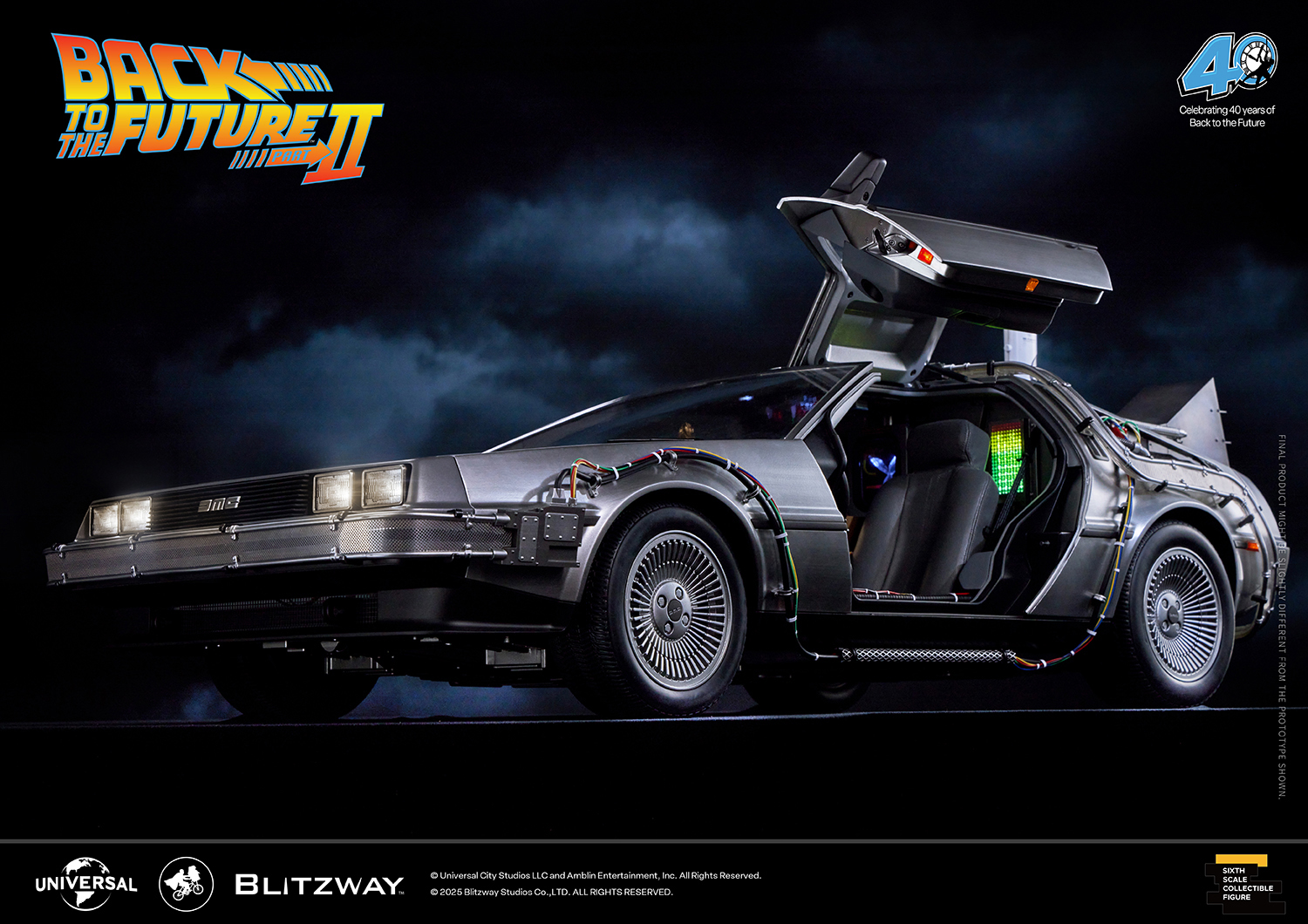 Back to the Future DeLorean 1:15 scale toy with sounds