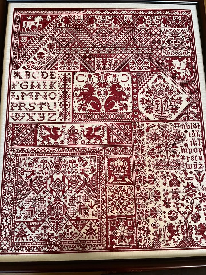 Creating a cross stitch sampler with Long Dog Samplers