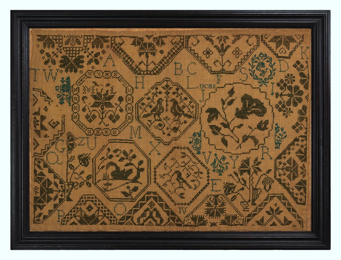 1790 Quaker sampler from Miriam Williams