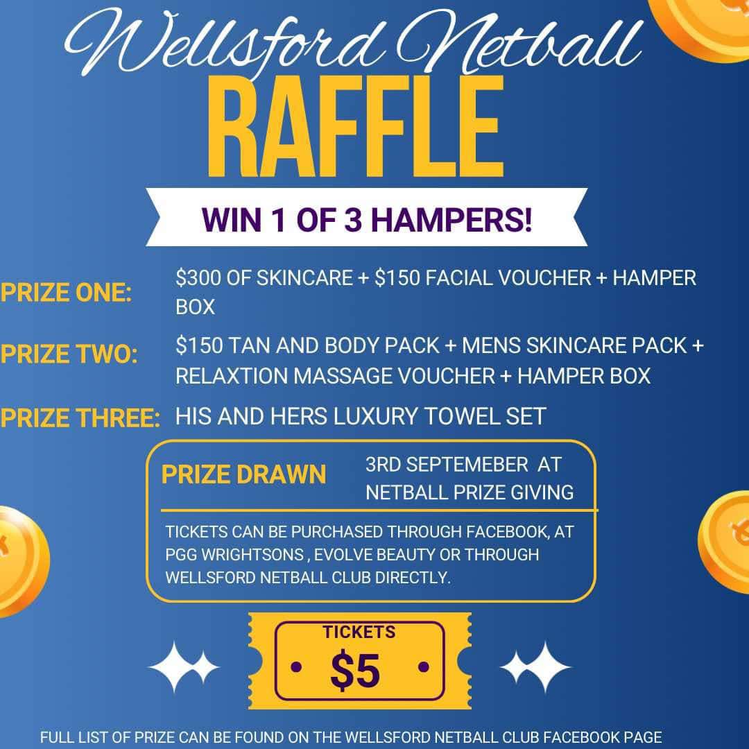 🎉 **Wellsford Netball Club Raffle... - Wellsford Netball Club | Facebook