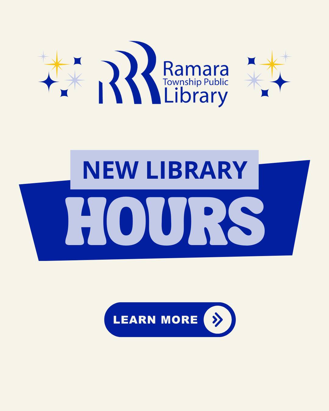 📣 New Hours Starting June... - Ramara Township Public Library | Facebook