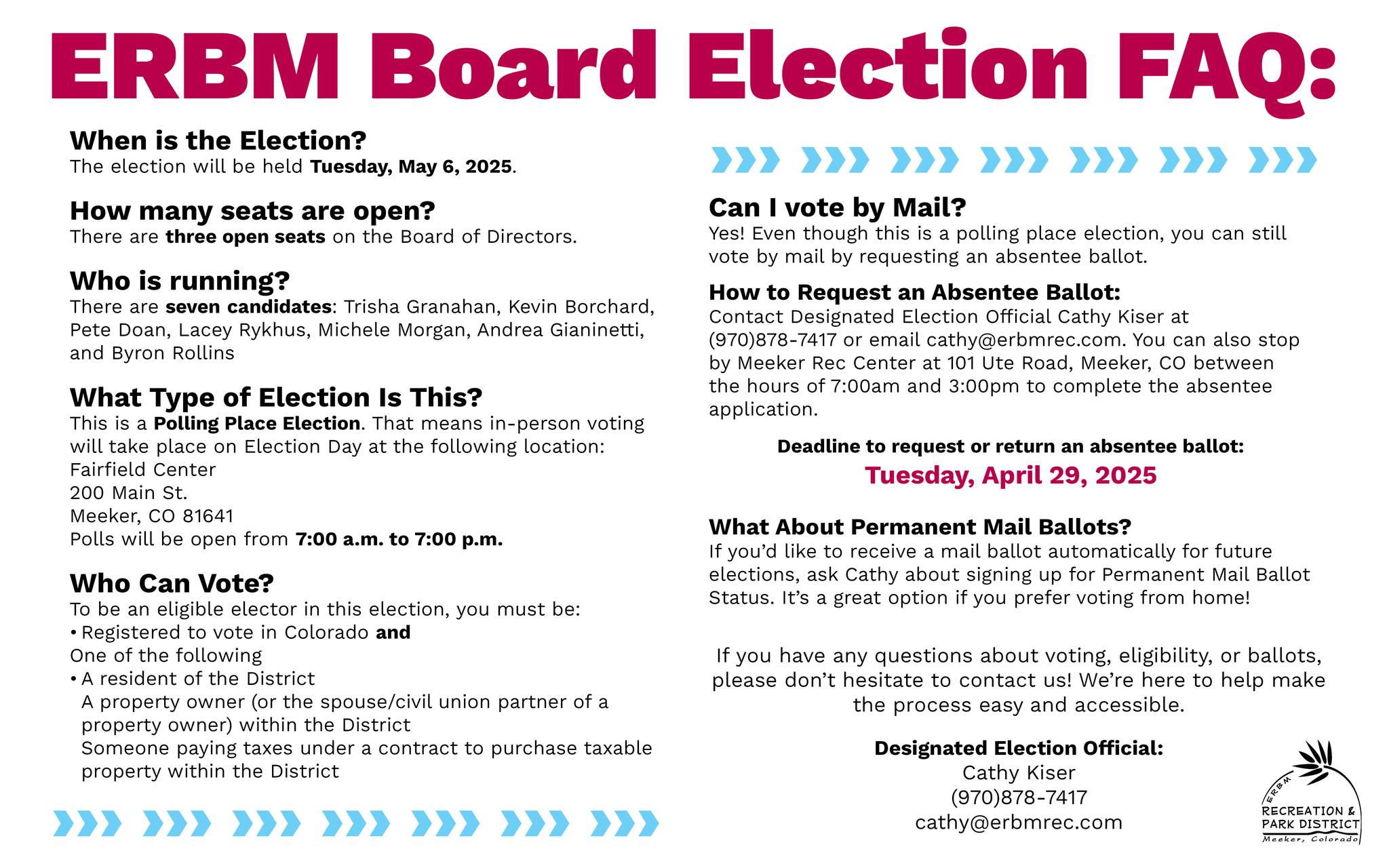 Here's a breakdown of... - ERBM Recreation and Park District | Facebook