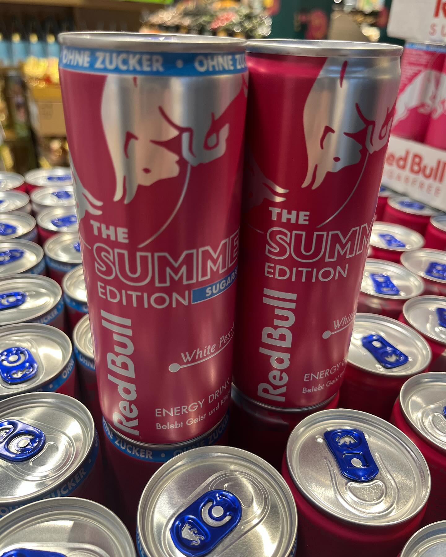 REWE - 🍑 Jetzt NEU: Red Bull Summer Edition 2025 – White Peach! ☀️ Der ...