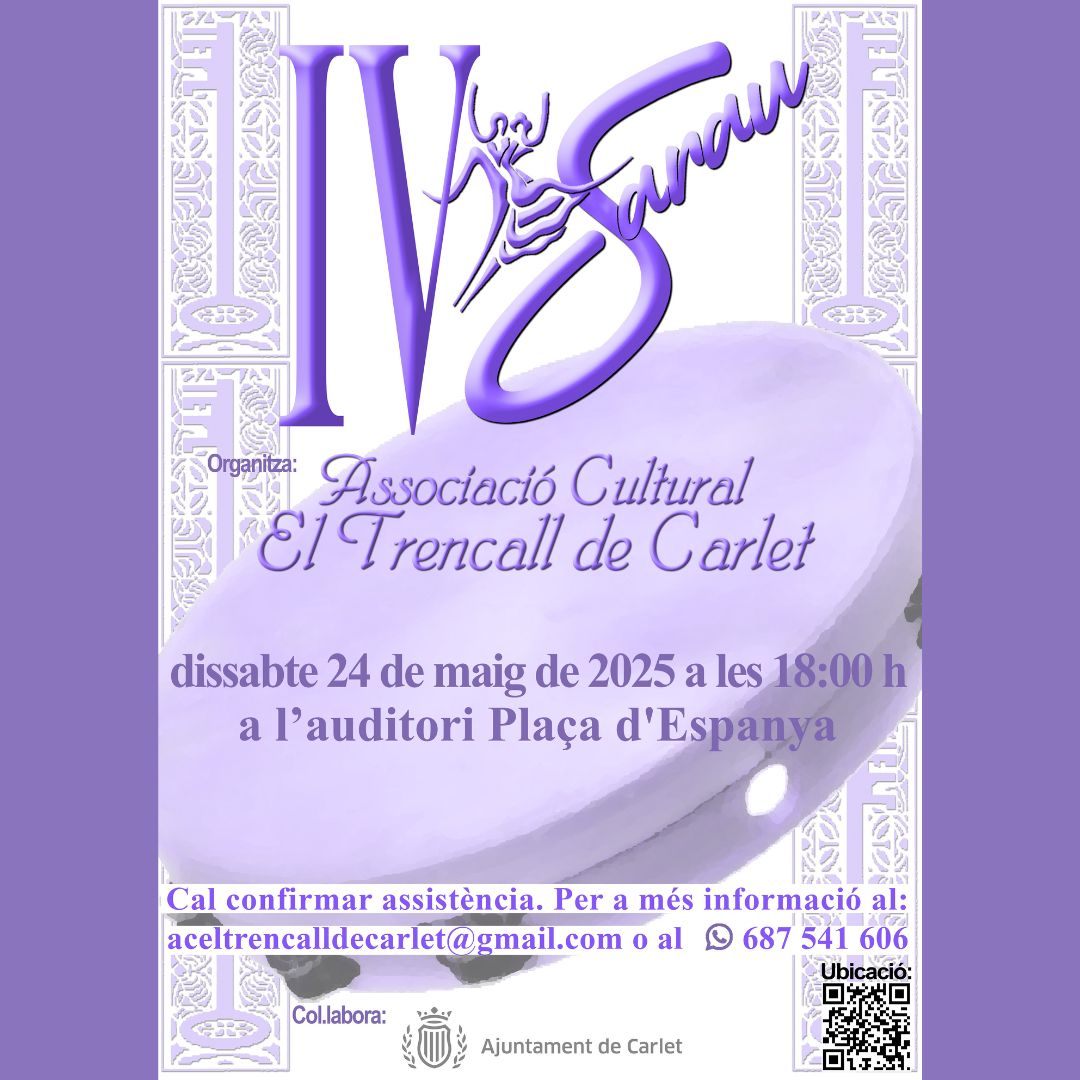 🪕 IV SARAU DE L’ASSOCIACIÓ CULTURAL... - Ajuntament de Carlet | Facebook