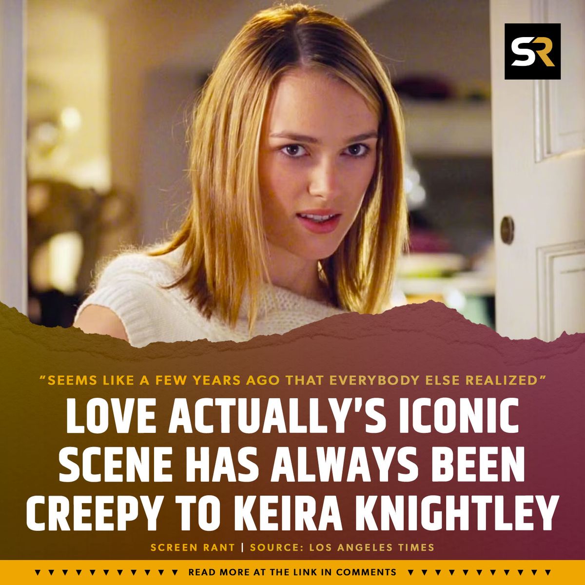 Screen Rant - Love Actually's Keira Knightley admits she's... | Facebook