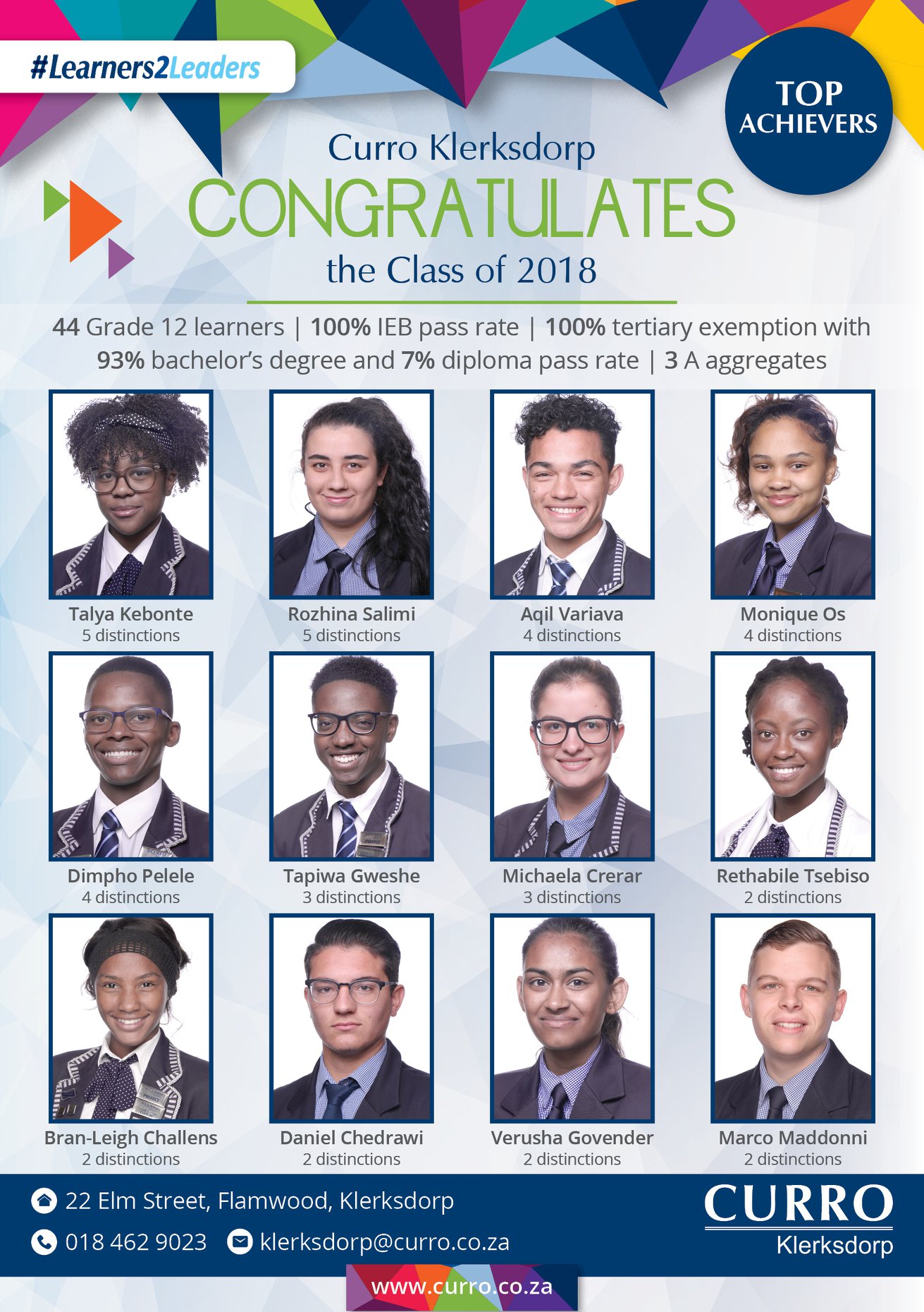 Congratulations to the class of 2018.... - Curro Klerksdorp | Facebook