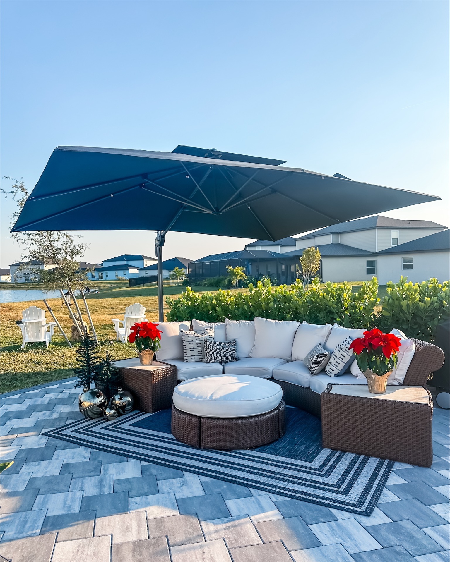 best color for outdoor patio umbrella SUPERJARE 13FT Patio, Double sided Pool Umbrellas with Fade Resistant Canopy, Large Table Umbrella for Deck, Market, Backyard Modern Patio Umbrellas Under $200