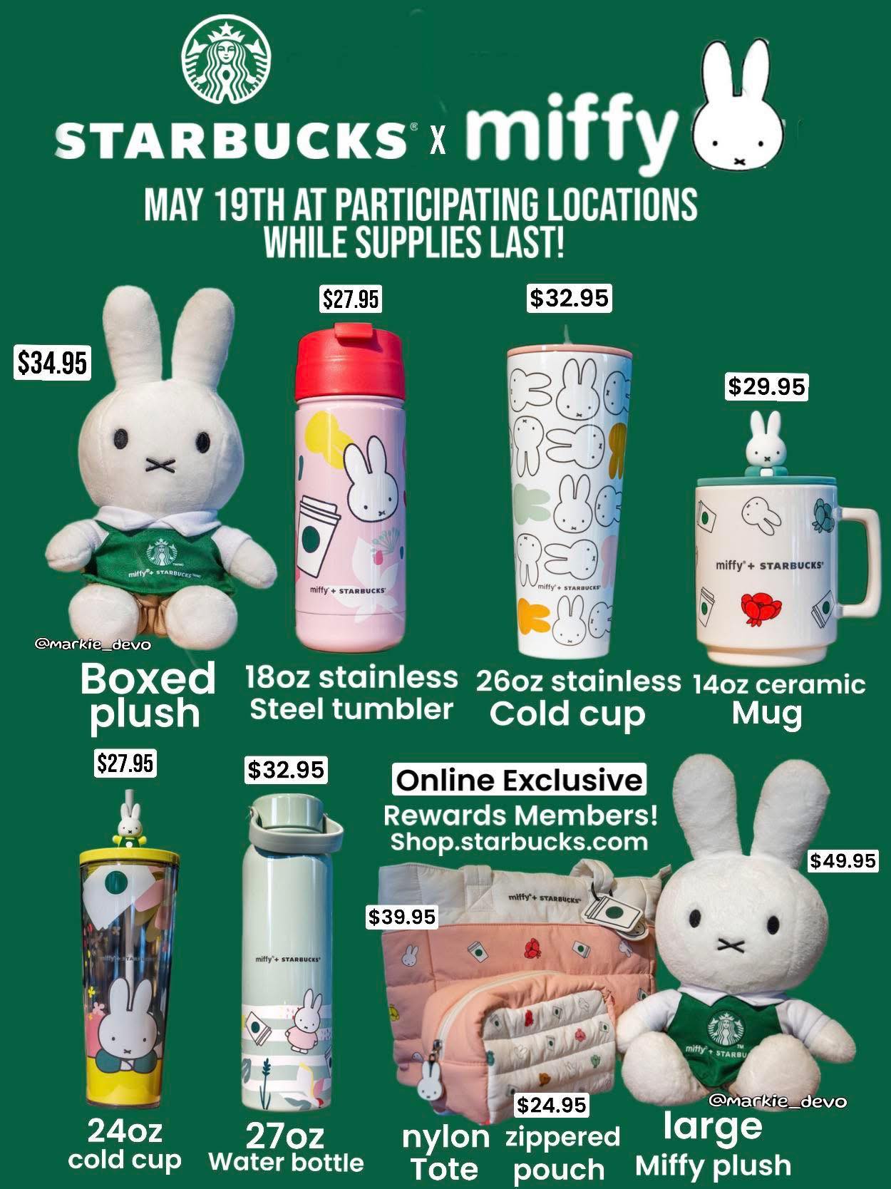 Miffy gift card from Starbucks