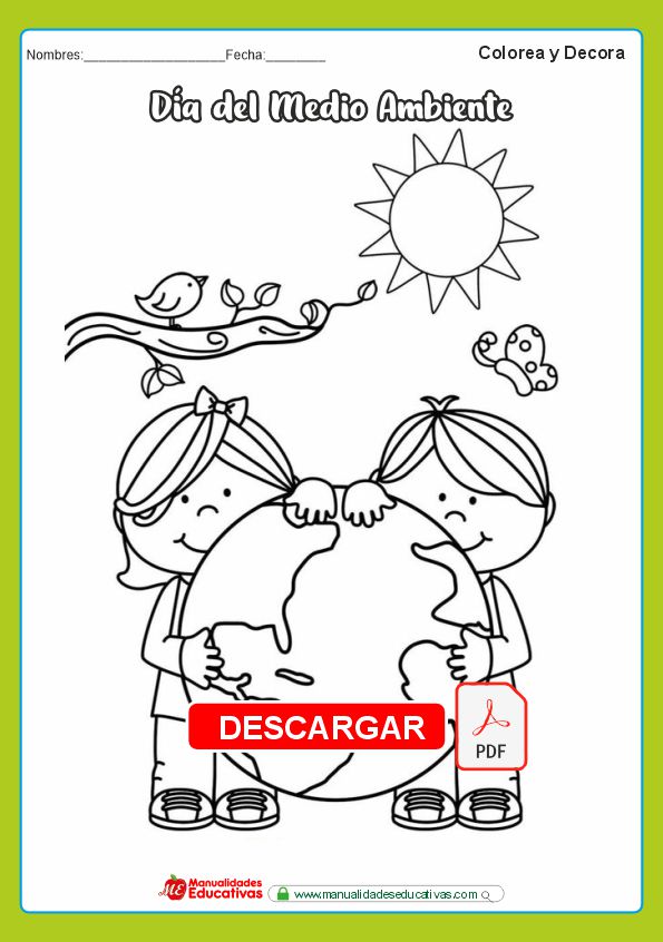 Docentes - Libro para colorear "Día Mundial del Medio Ambiente" ⭕ ...