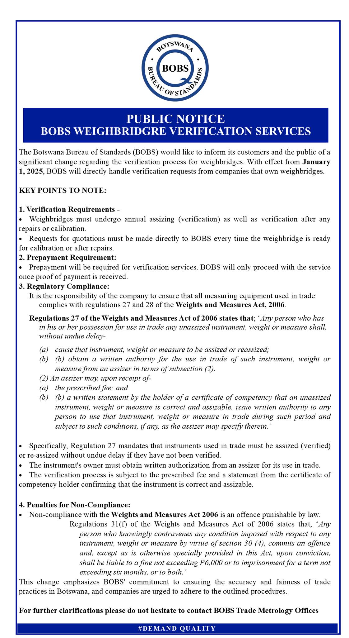 Botswana - 𝐏𝐔𝐁𝐋𝐈𝐂 𝐍𝐎𝐓𝐈𝐂𝐄 𝐁𝐎𝐁𝐒 𝐖𝐄𝐈𝐆𝐇𝐁𝐑𝐈𝐃𝐆𝐑𝐄 𝐕𝐄𝐑𝐈𝐅𝐈𝐂𝐀𝐓𝐈𝐎𝐍 𝐒𝐄𝐑𝐕𝐈𝐂𝐄𝐒 The ...