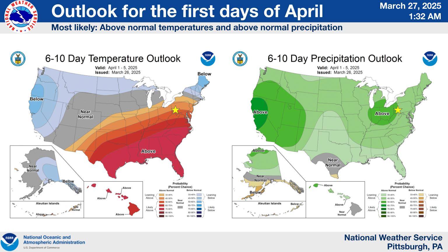 US National Weather Service Pittsburgh PA - As the end of March quickly ...