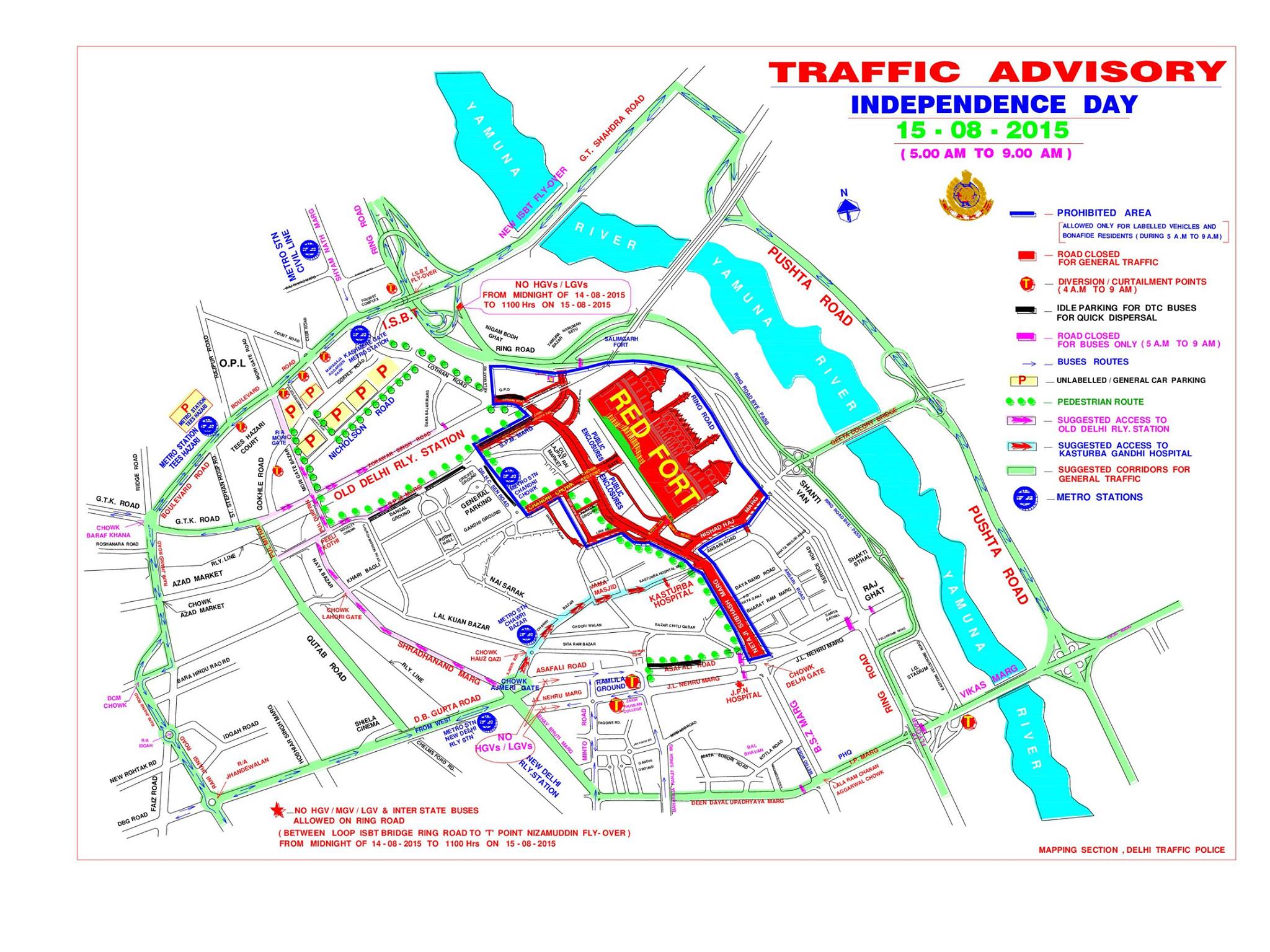 Red Fort Delhi Map