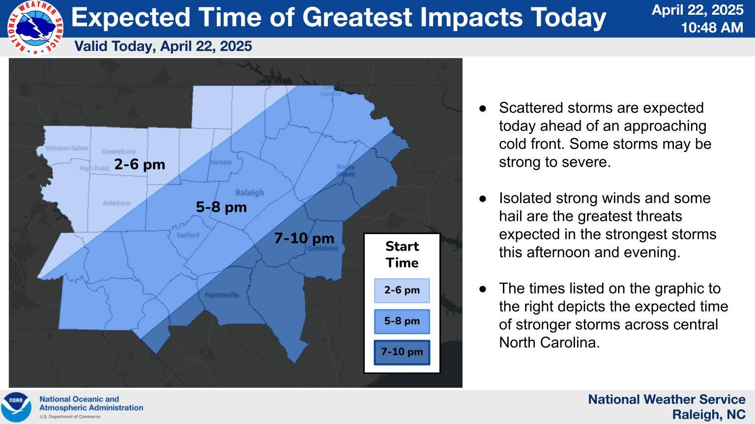US - 🕰️⛈️ Here is the expected time of stronger showers and storms this ...