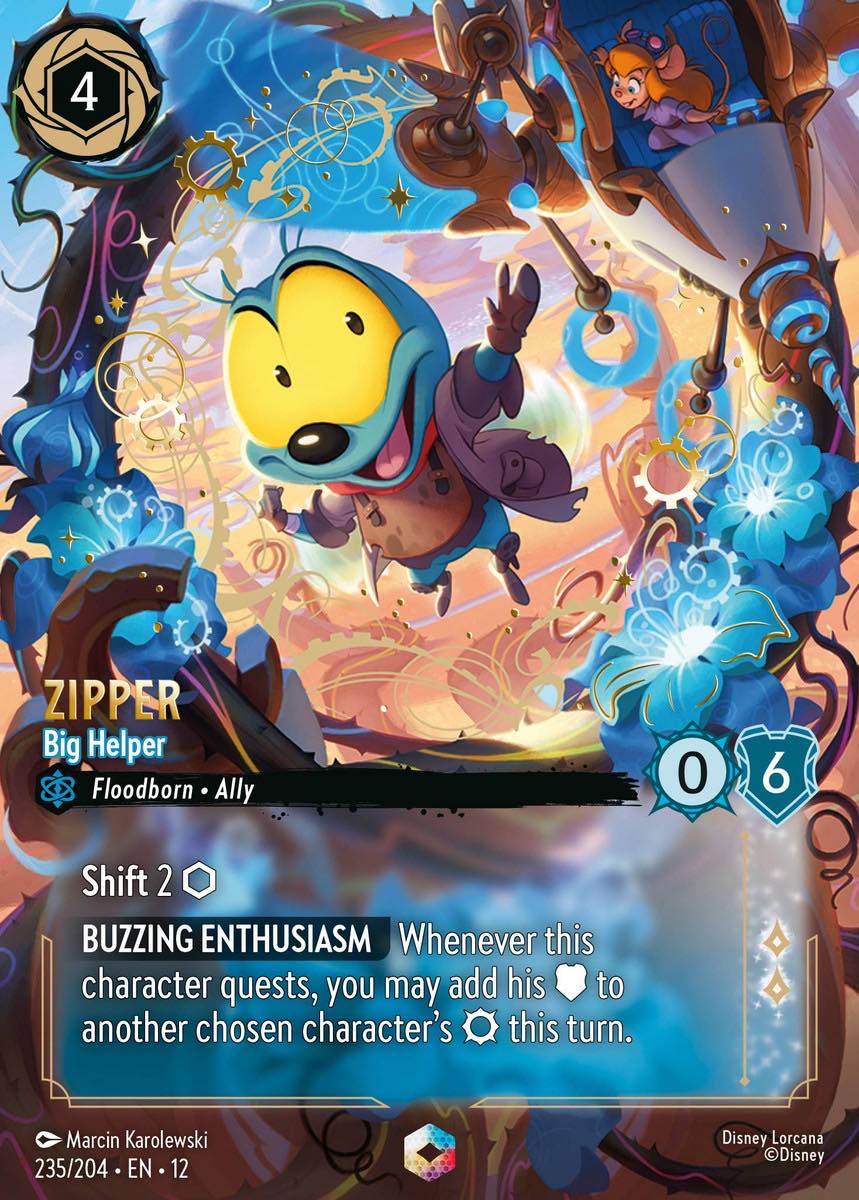 Disney Lorcana card featuring Zipper
