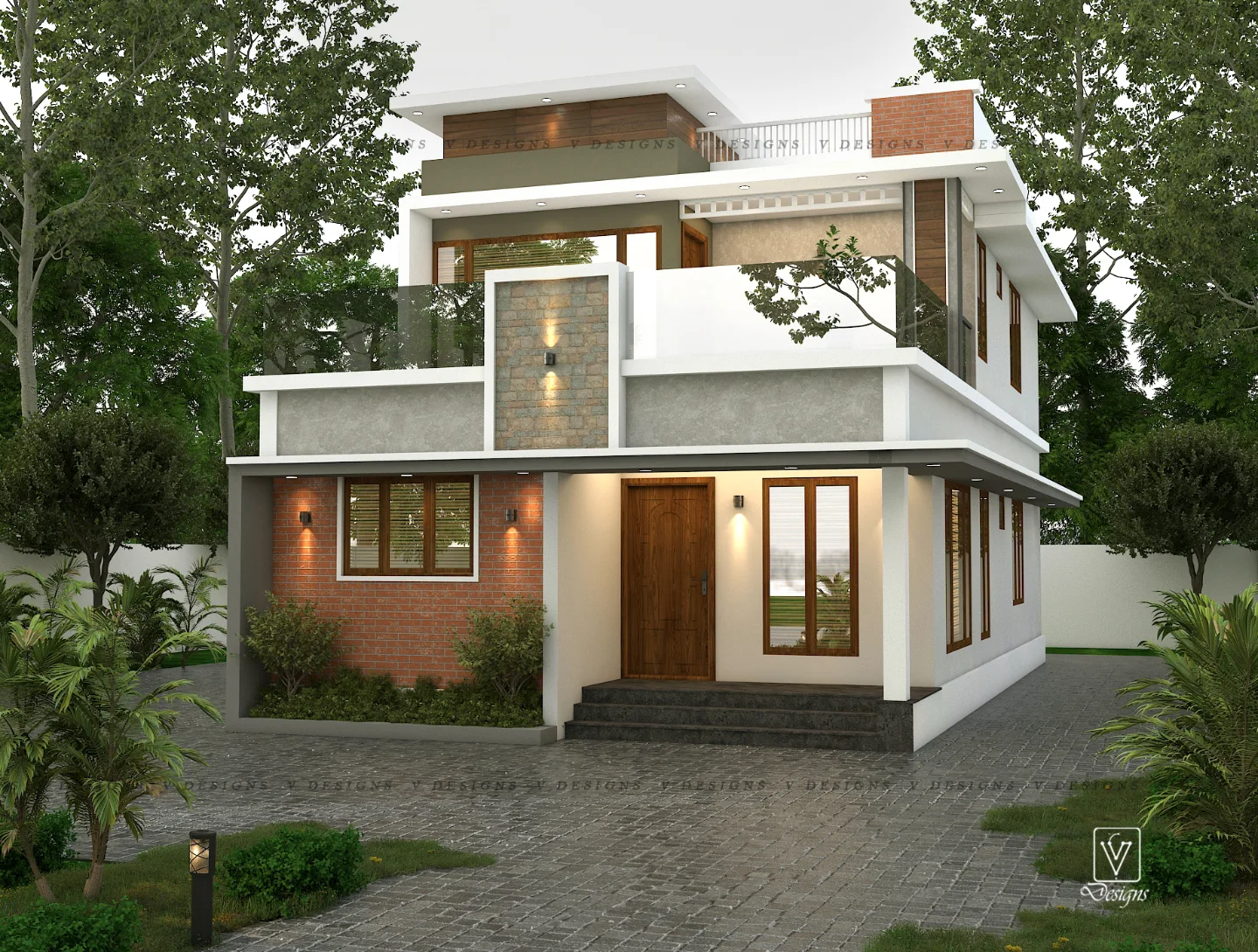 vishnu_k_ravindran_ - Home Design 🏡 1400 Sqft 3bhk Location: Kollam ...