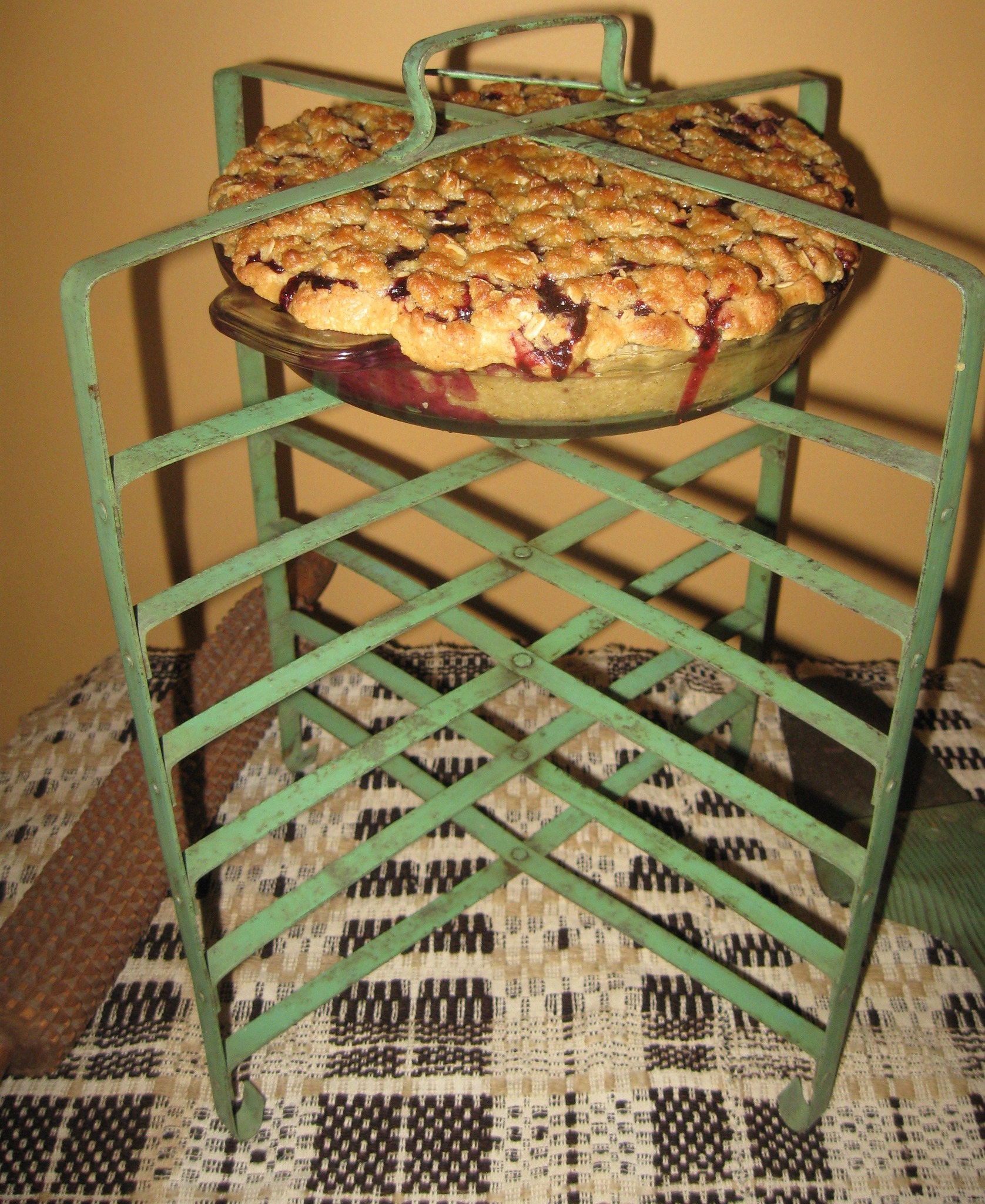 Lori - Older Unique French Folding Pie Cooling Rack in Apple Green ...