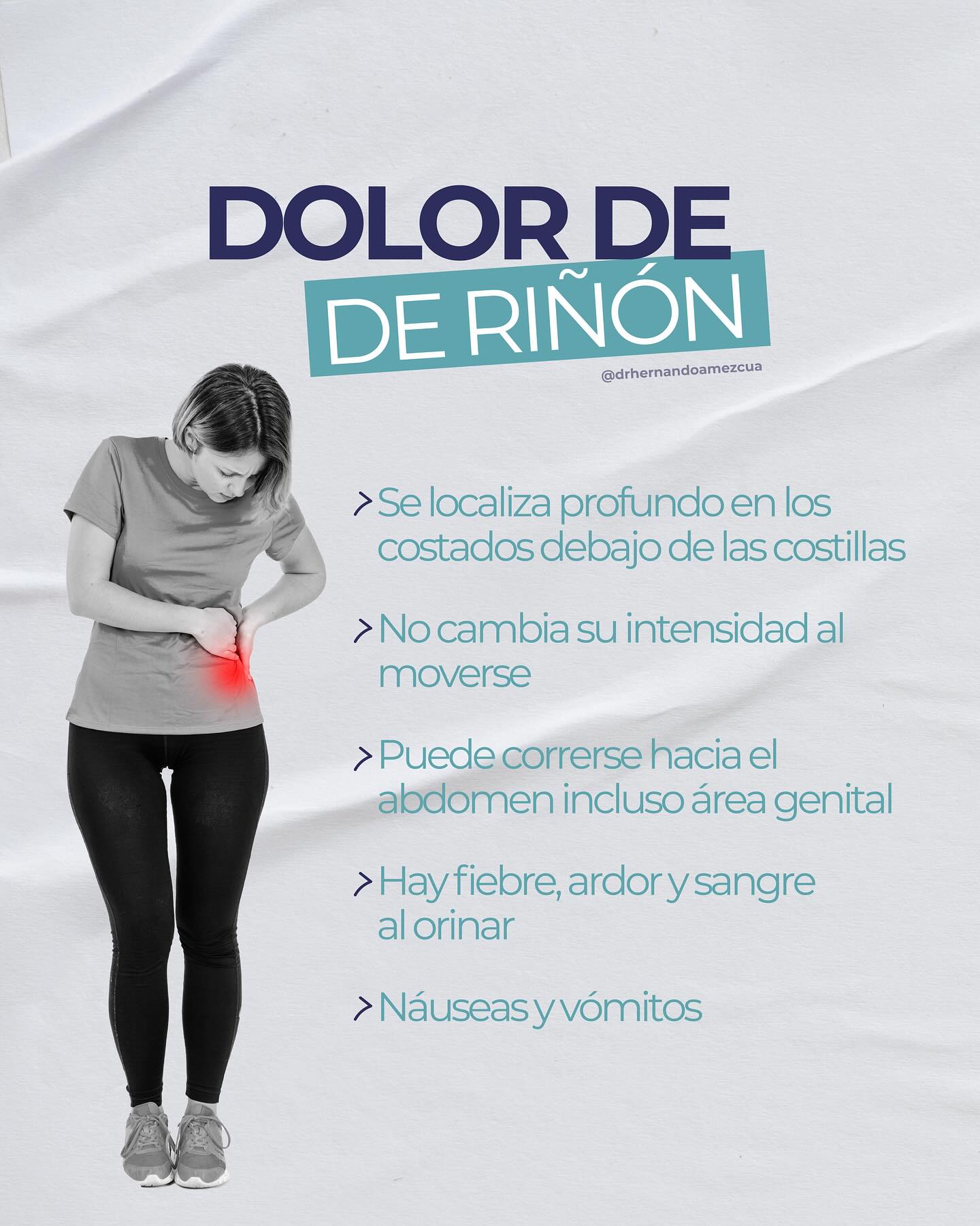 El dolor de riñón se... - Nefrólogo Dr.Hernando Amezcua | Facebook