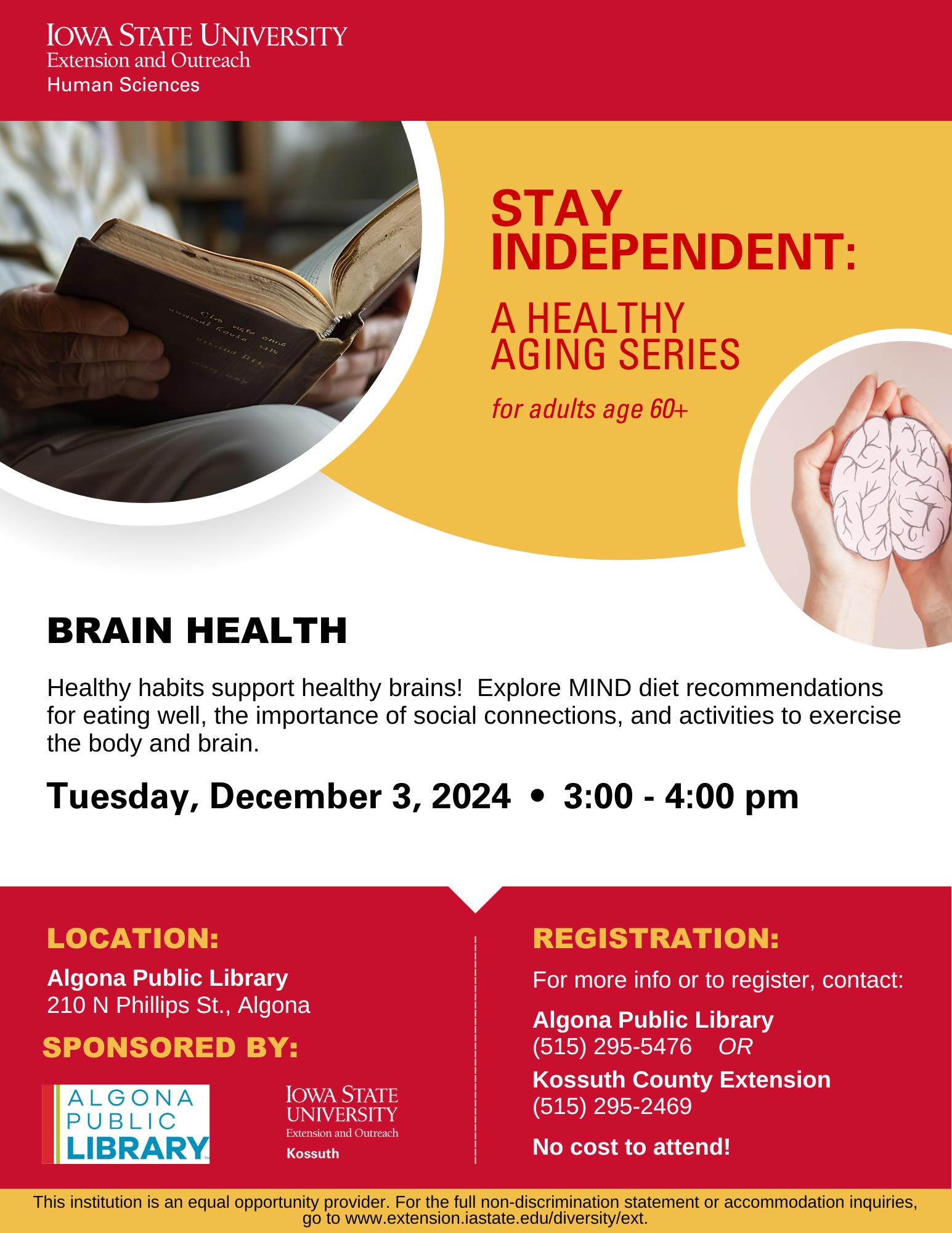 Stay Independent: A Healthy Aging Series