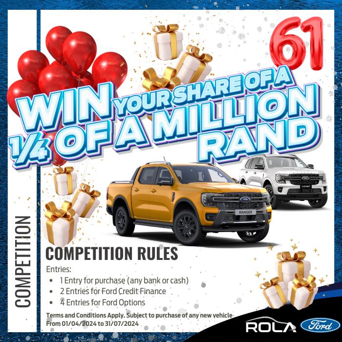 Dit is jou gelukkige dag! Staan 'n... - Rola Ford Riversdal