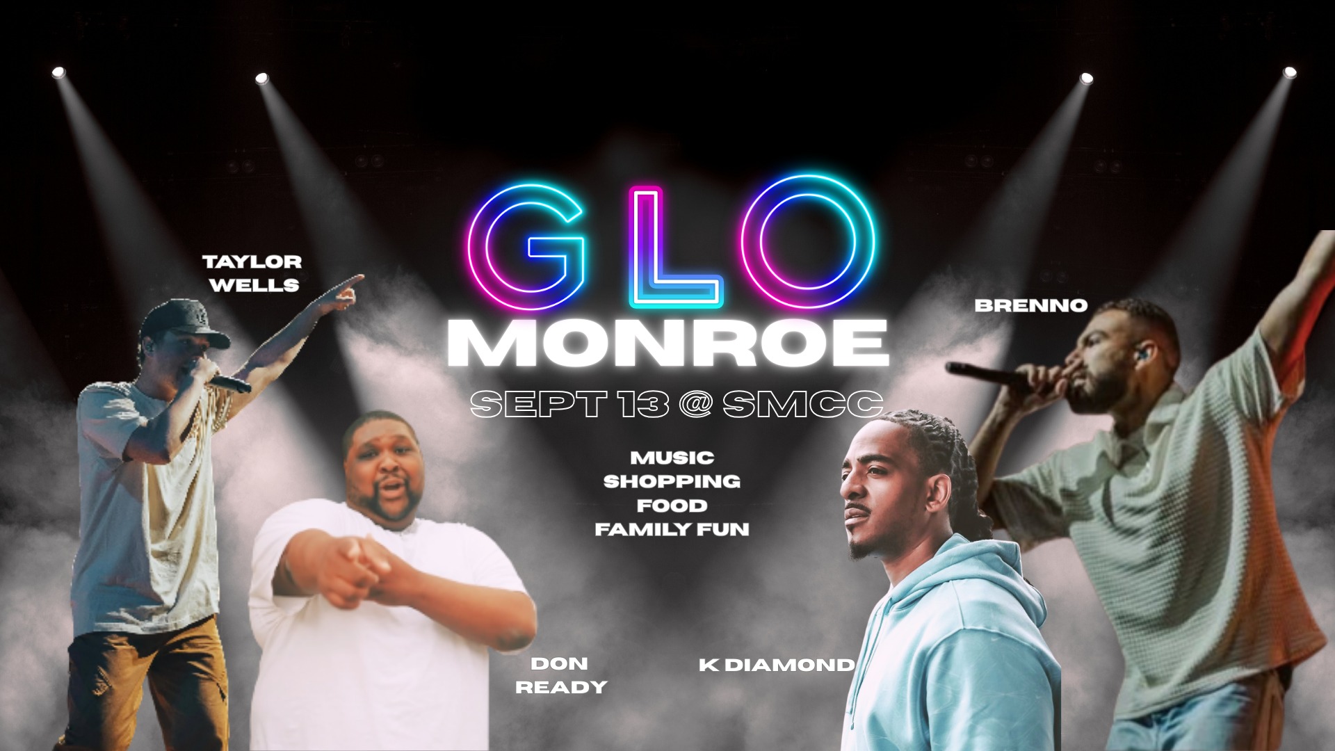 Glo Monroe Music Festival | Outdoors at SMCC | OPEN COMMUNITY EVENT