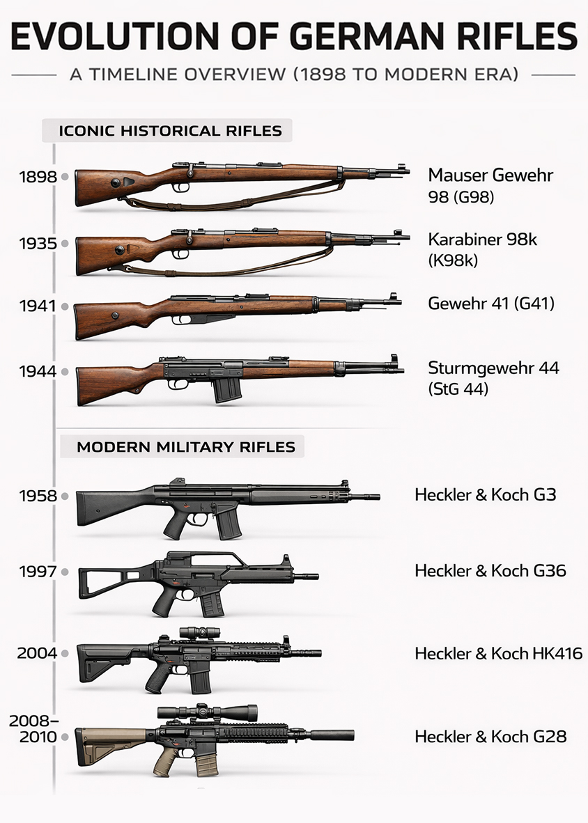 Global - Evolution of German Rifles - A Timeline Overview | Facebook