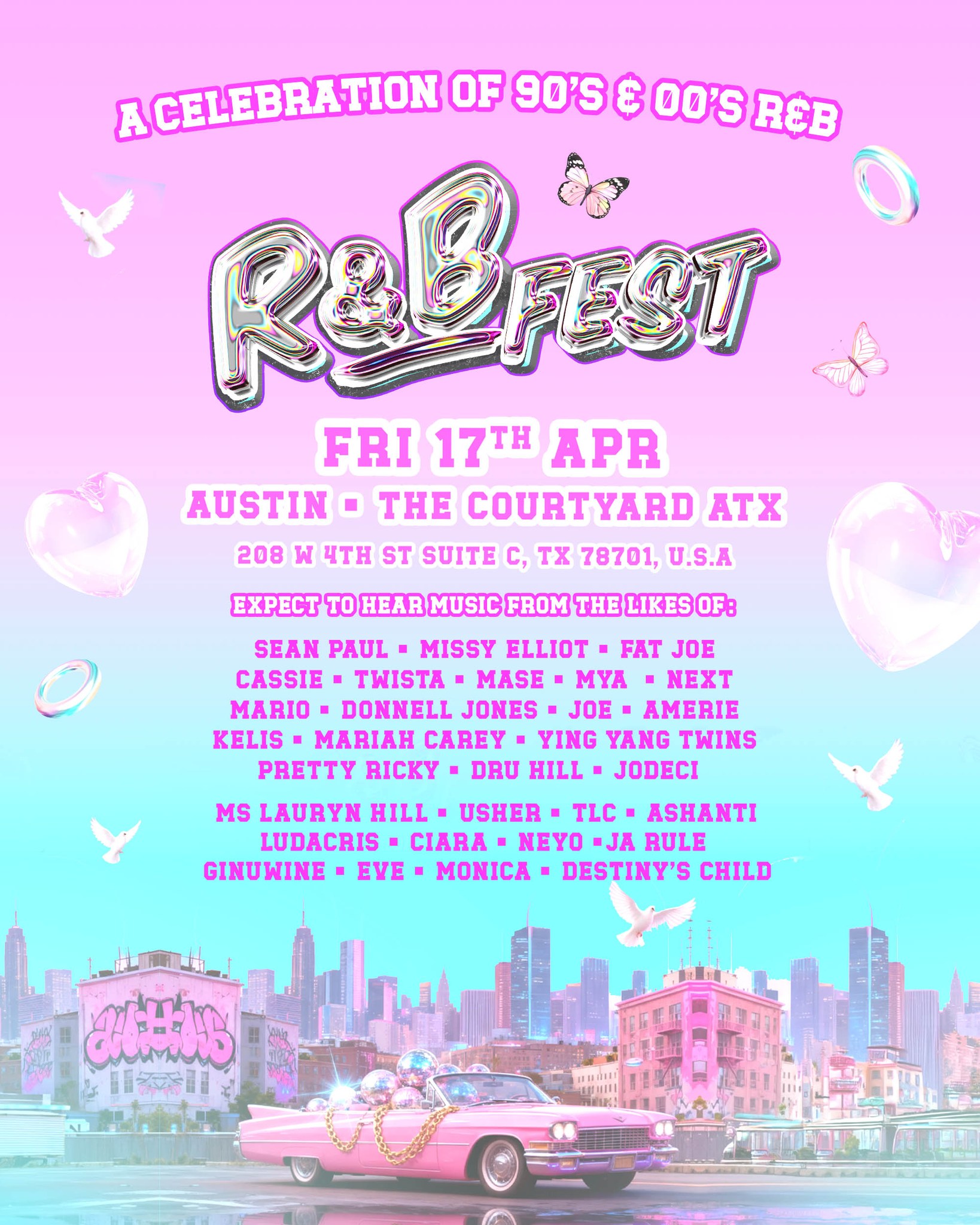 90s and 00s R&B festival in Austin this Friday