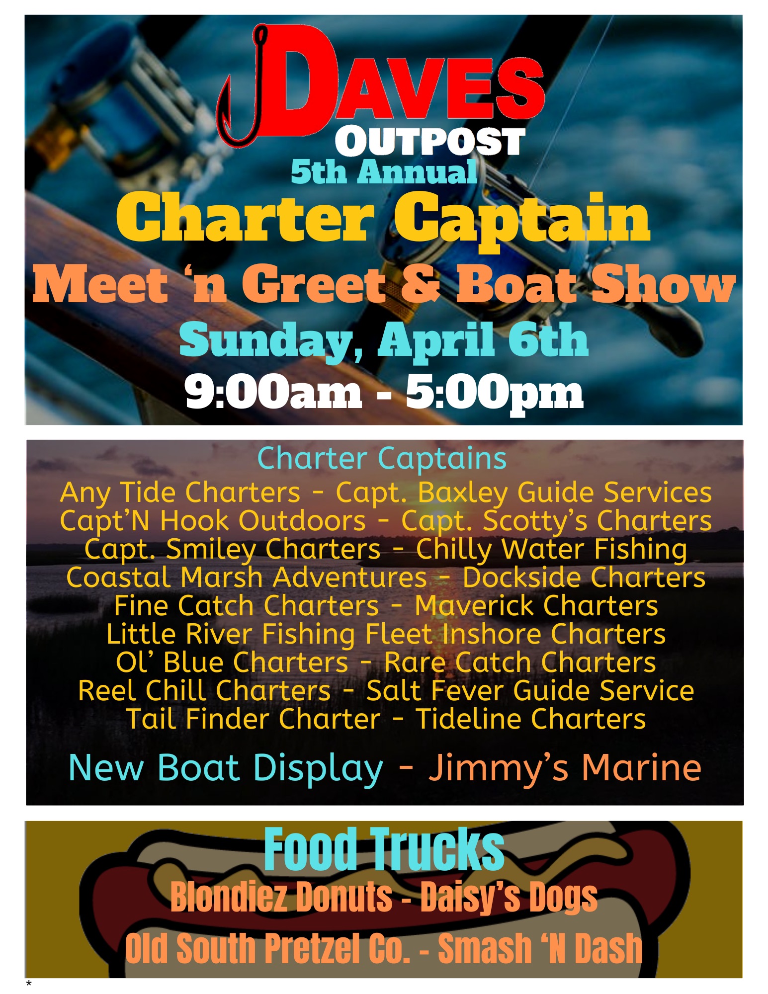Daves Outpost 5th Annual Charter Captain Meet ‘n Greet & Boat Show
