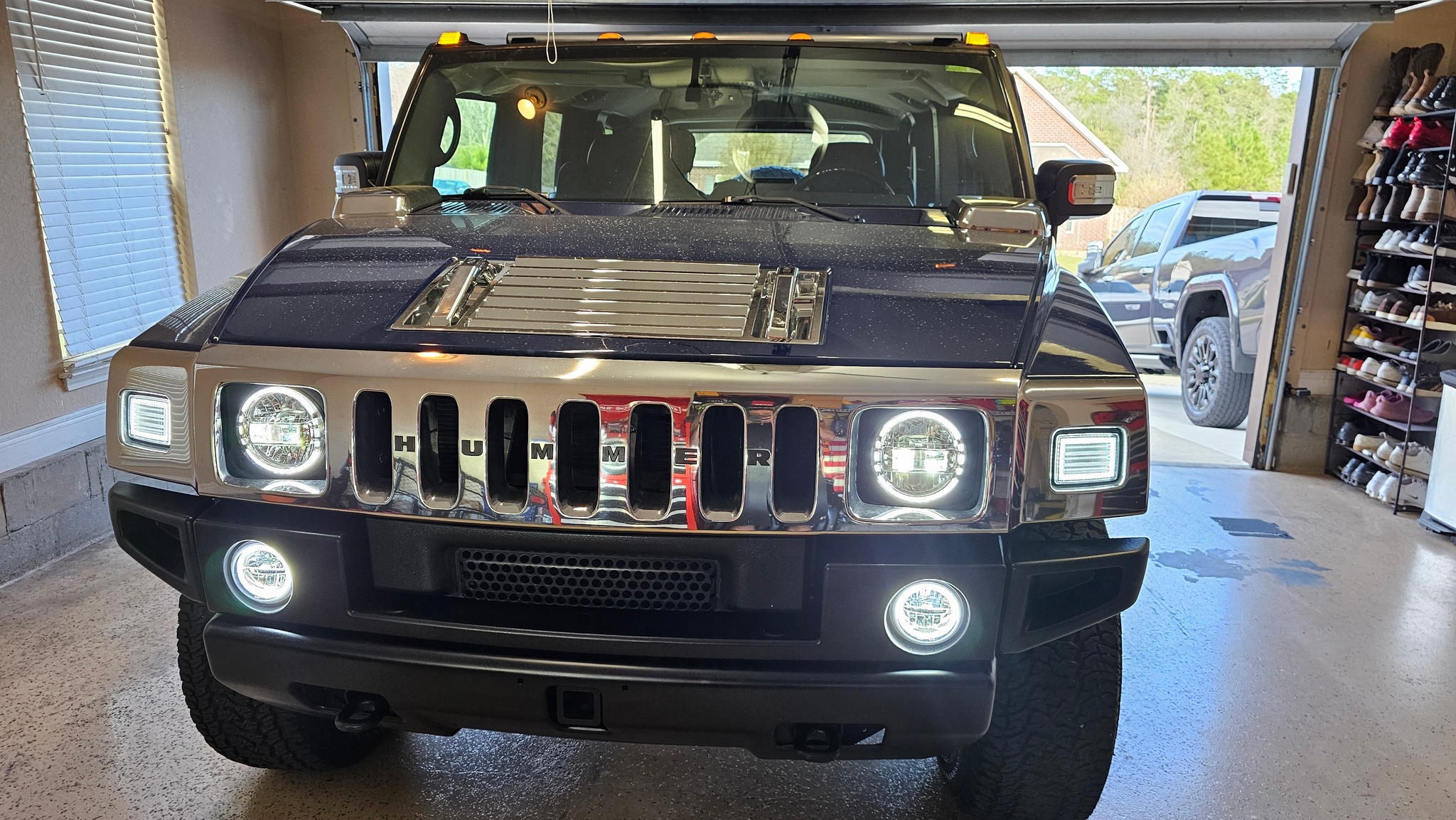 HECASA Front Sun Visor Roof Compatible with Hummer H3