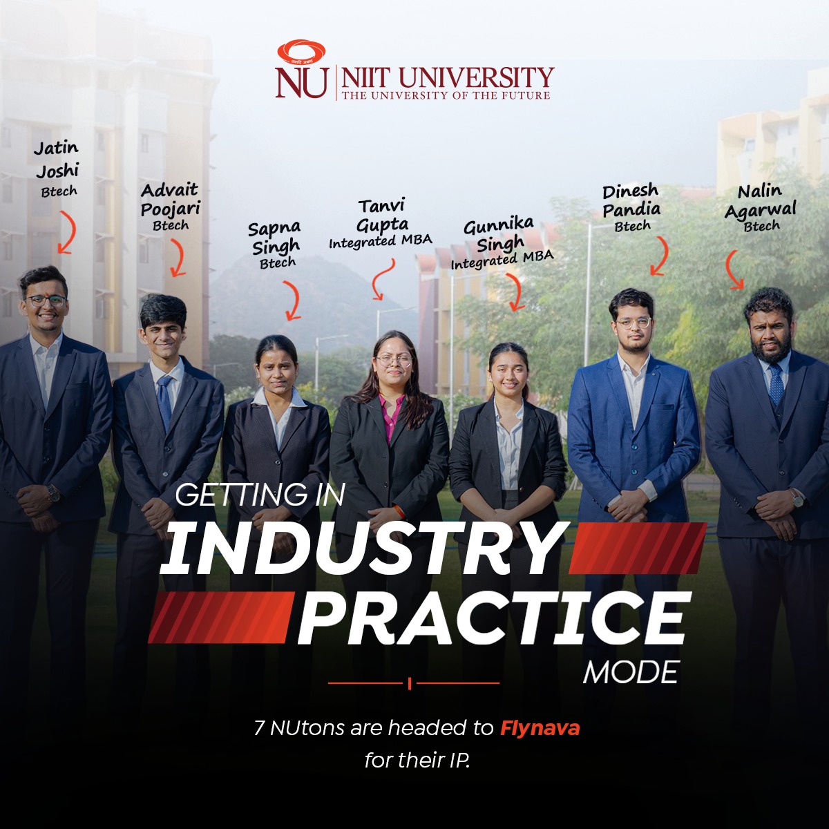 An exciting few months ahead for our #BTech students Jatin Joshi, Adva
