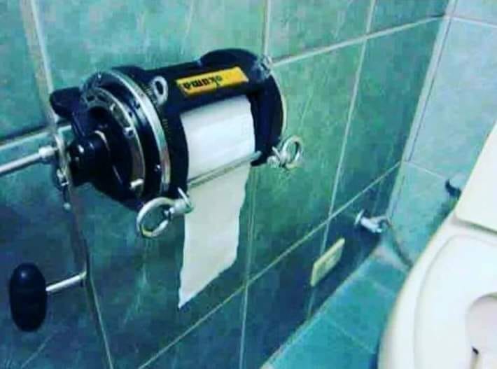 fishing reel toilet paper holder okuma Wall Mounted Made of quality polyresin Hand Chris Hale | This wall