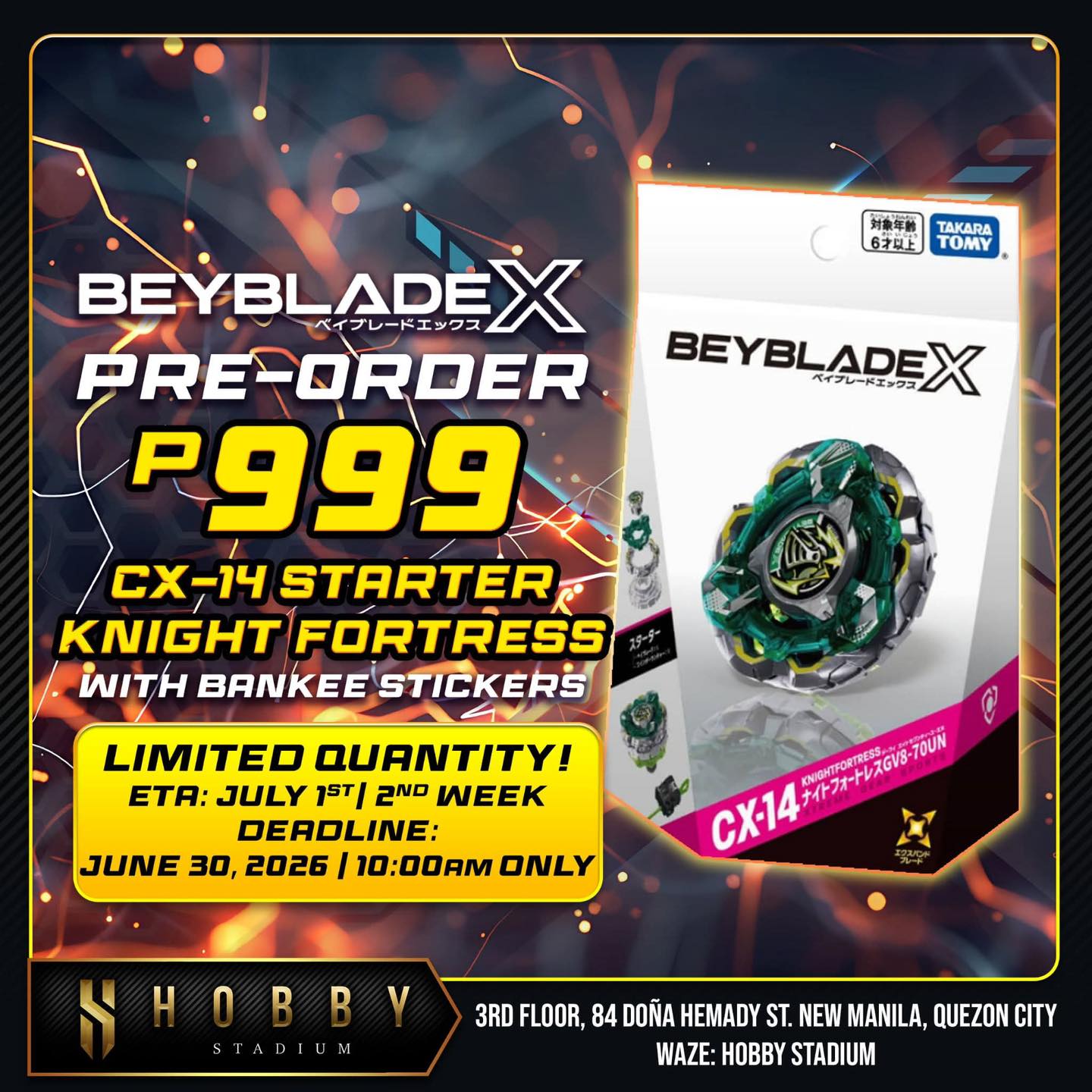 Beyblade X (JP) UX-19 Starter Bullet – Php1,099 CX-13 Starter 