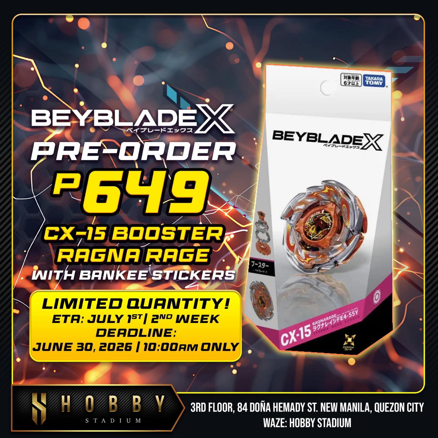 Beyblade X (JP) UX-19 Starter Bullet – Php1,099 CX-13 Starter 