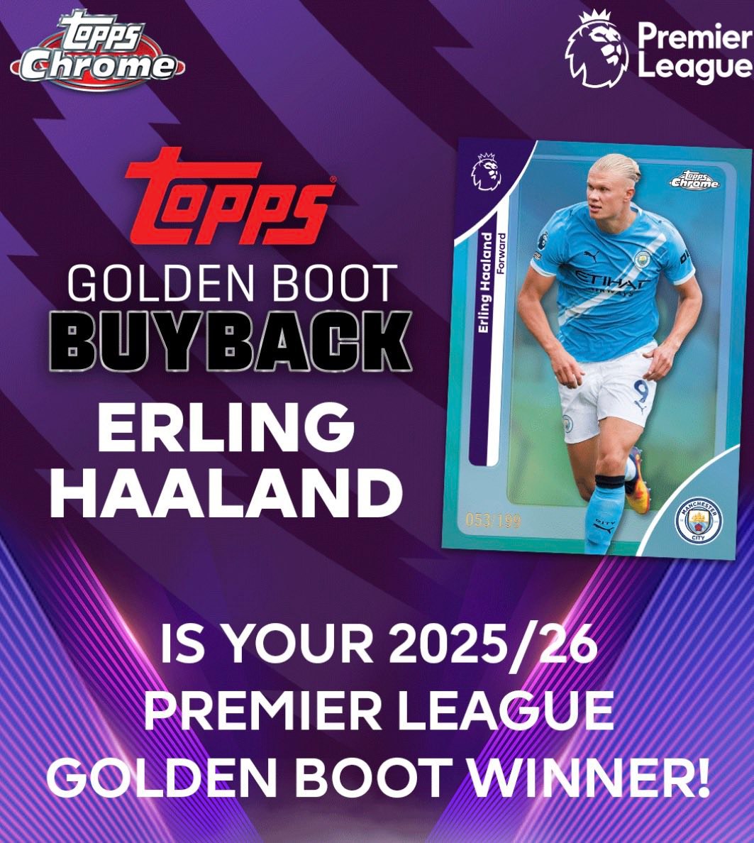Topps Chrome Premier League buyback is officially live! Erling 