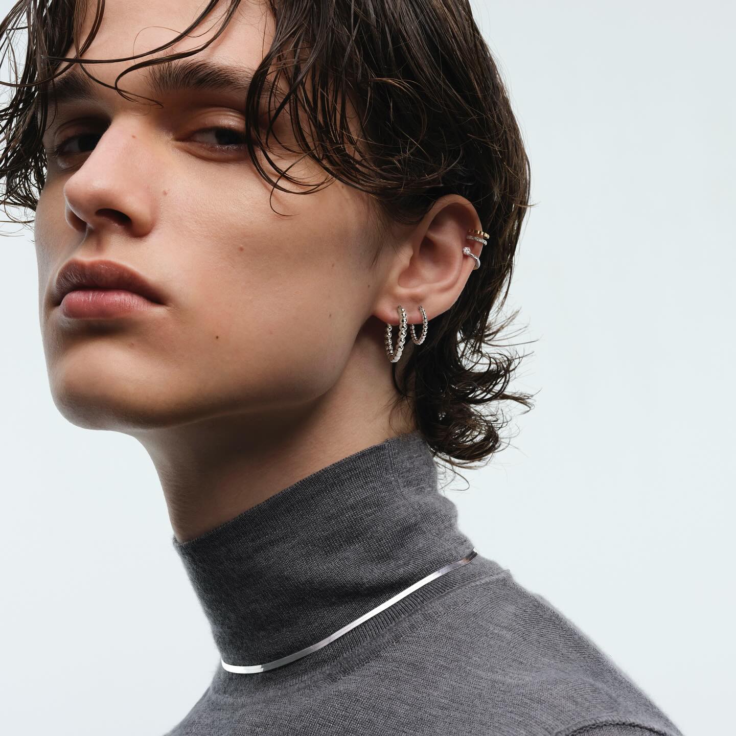 STAR - 【MODERN EARS】 マルチにコーディネイトできる定番のフープ 