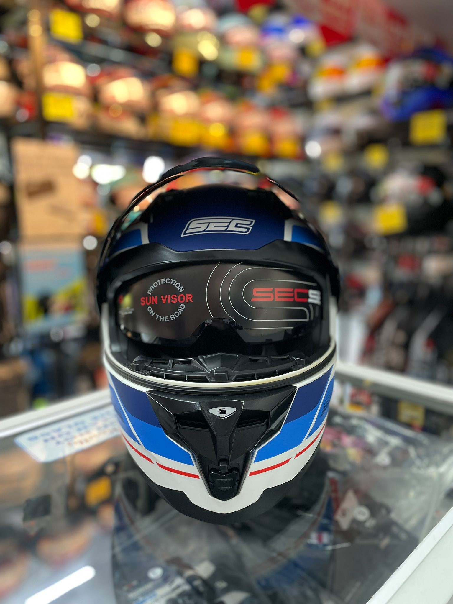 ✳︎ SEC REVOLT AIR CANDY BLUE 😍 ✓Modular - Dual Visor ✓w/ Clearlens