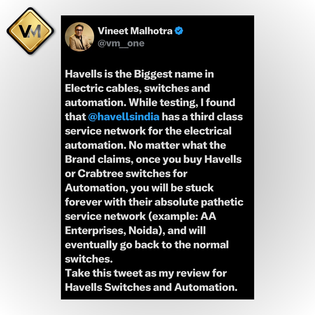VM-One - My review of @havells__india Automation and... | Facebook