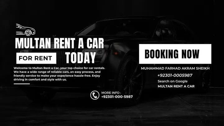 Multan rent a car | Multan
