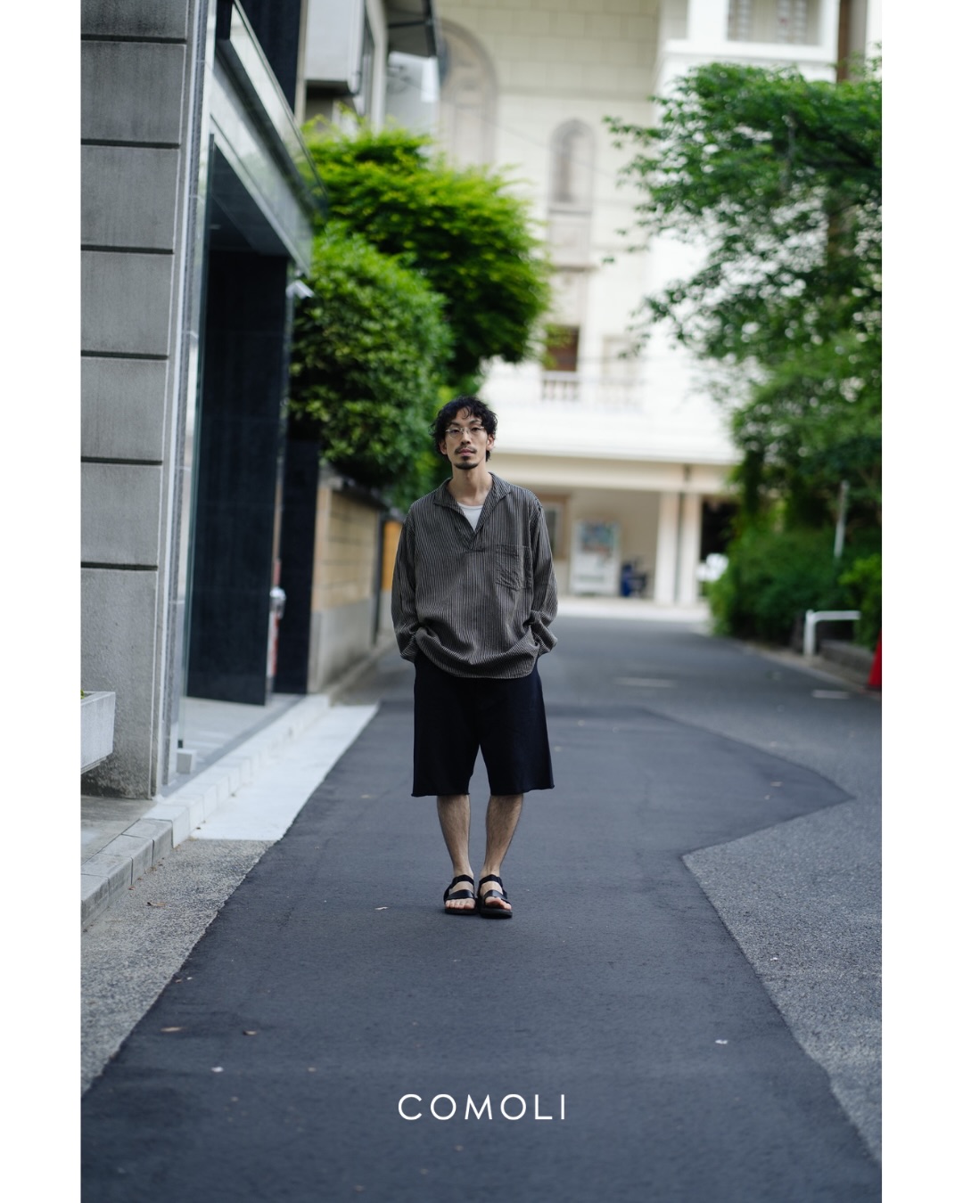 COMOLI ⠀ “ ストライプ スキッパーシャツ ” lot : D01-02018 color