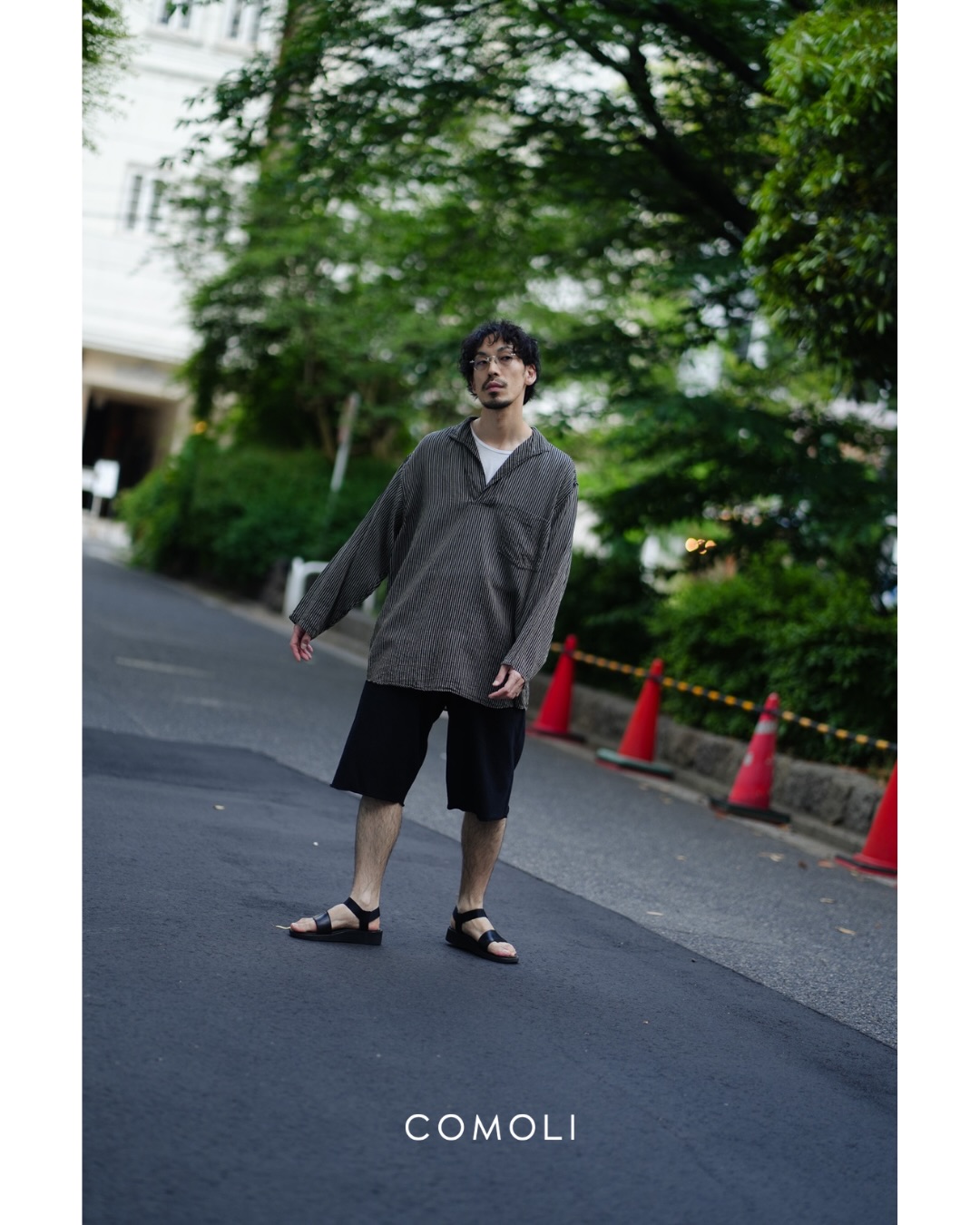 COMOLI ⠀ “ ストライプ スキッパーシャツ ” lot : D01-02018 color