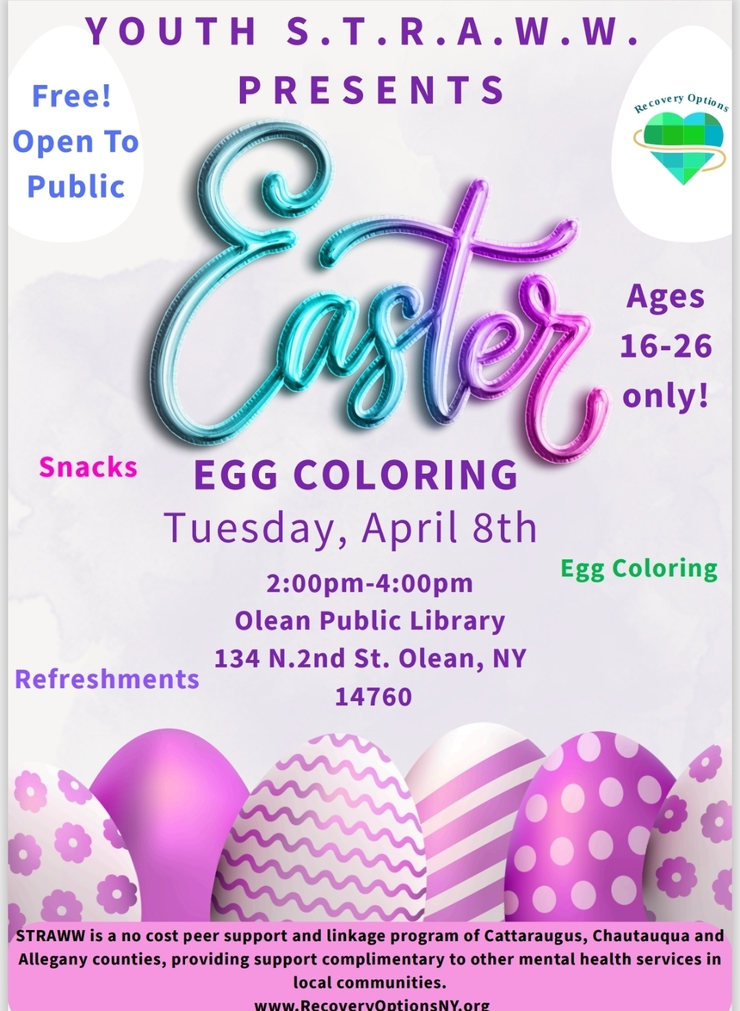 📢 Youth S.T.R.A.W.W. Event... - Recovery Options Made Easy | Facebook