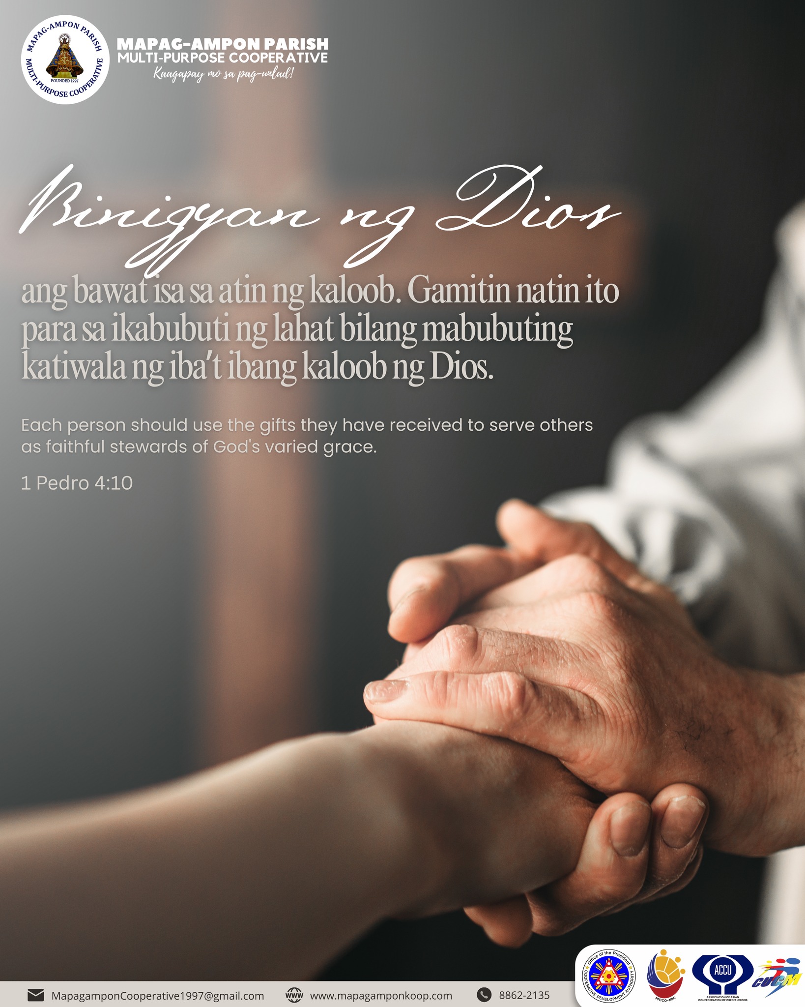 Mapag-Ampon Parish - 1 Pedro 4:10 10 Binigyan ng Dios ang bawat isa sa ...