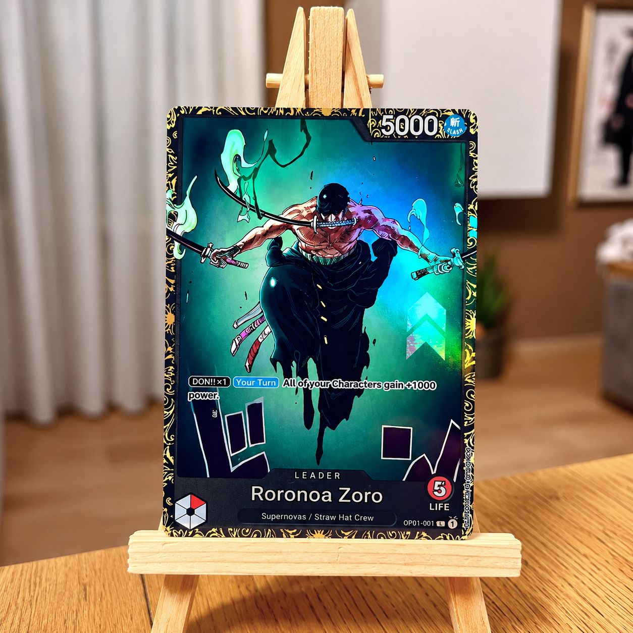 Latest Zoro novel with card