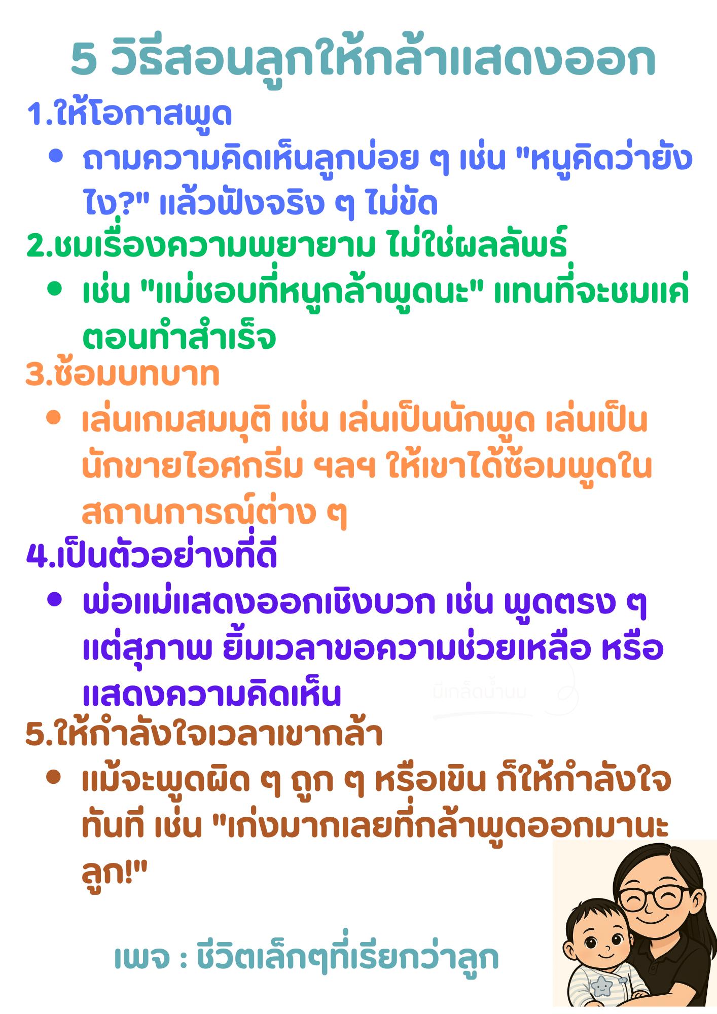 การสอน "ให้ลูกกล้าแสดงออก" จริง... - ชีวิตเล็กๆที่เรียกว่าลูก | Facebook